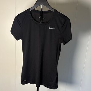 Nike Black Short Sleeve Dri-FIT Tee with Reflective Swoosh